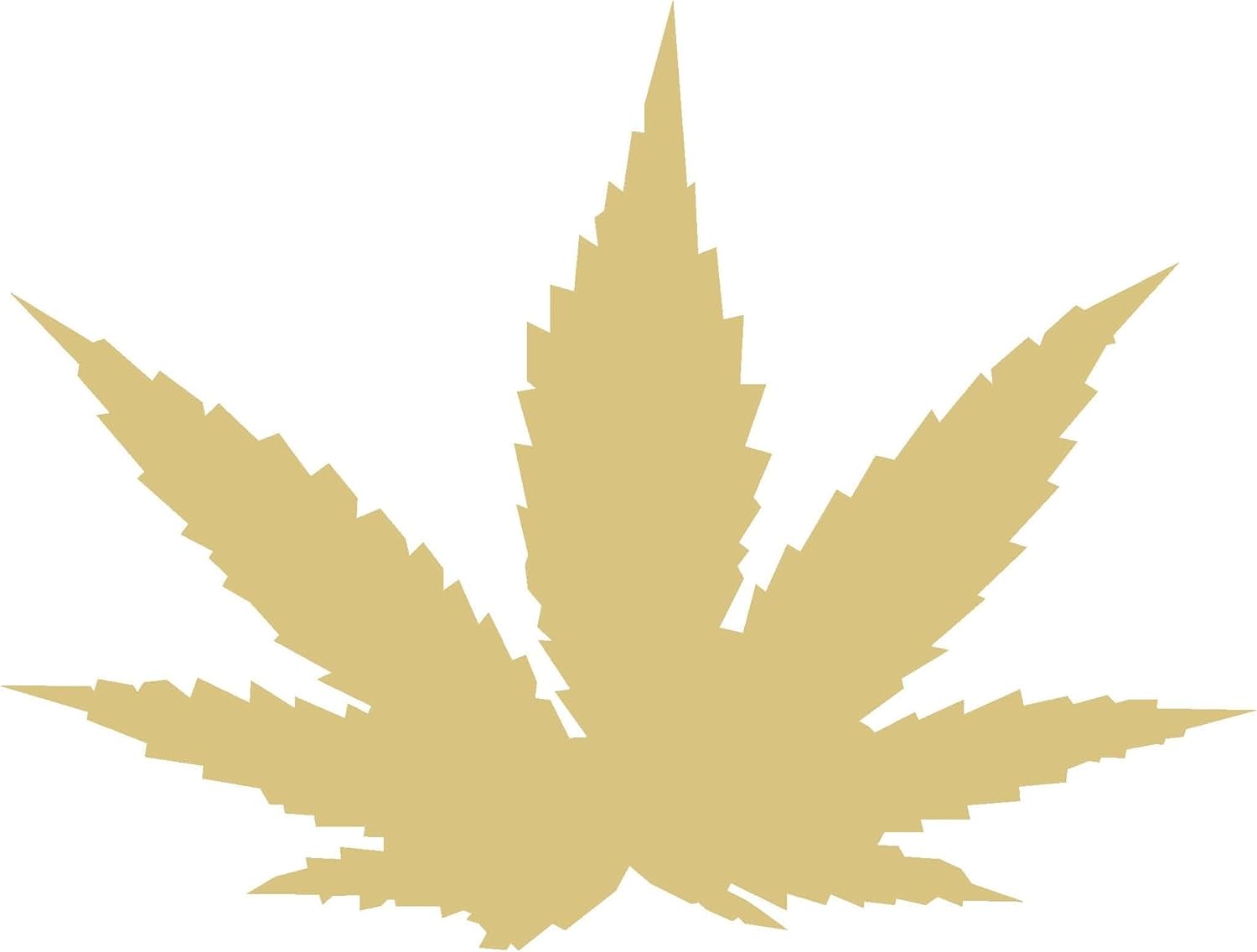 Cannabis Leaf Cutout Unfinished Wood Marijuana Pot Kush Indica Sativa MDF Shape Canvas Style 1