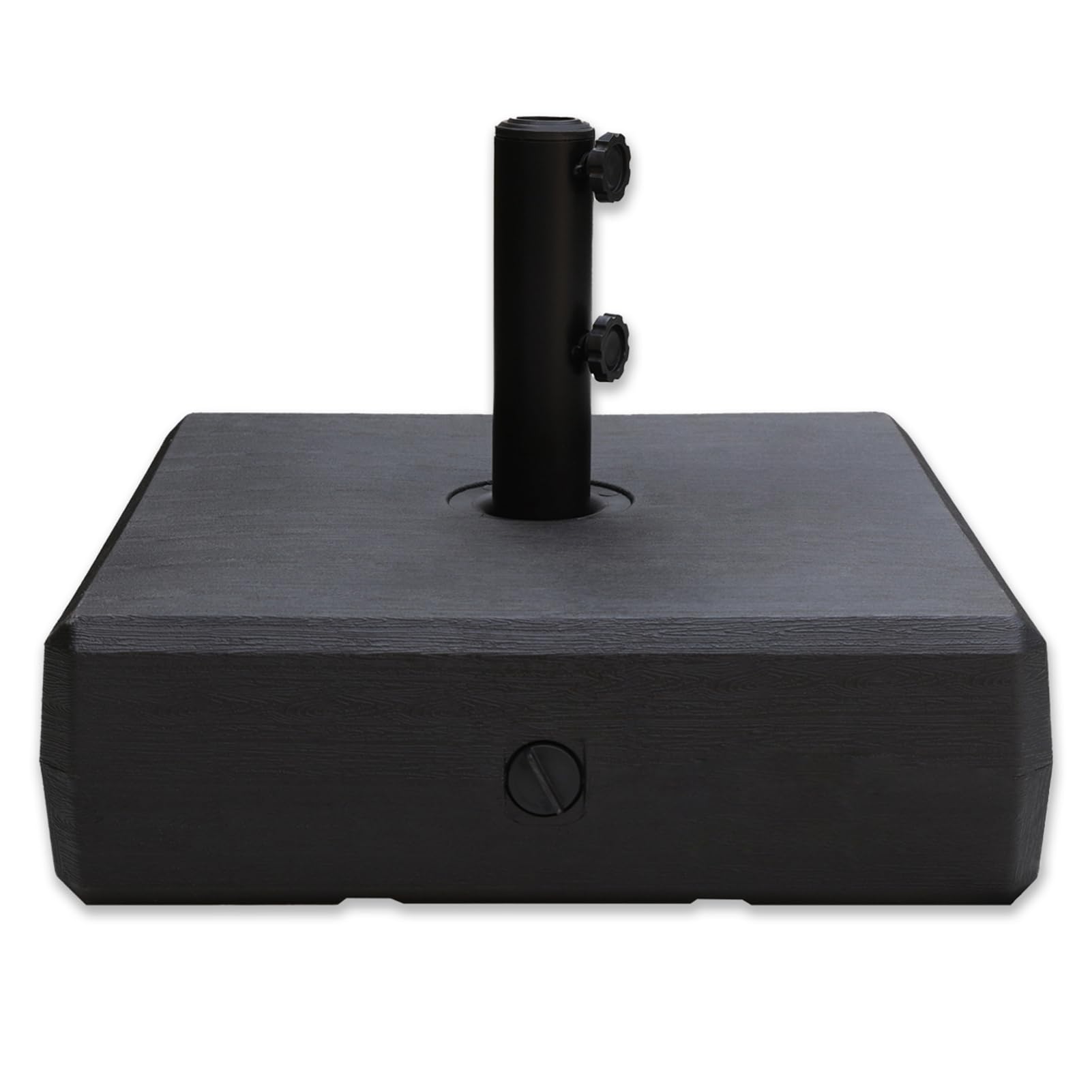 C-Hopetree 122 lb Heavy Duty Water Fillable Square Base Stand Weight for Patio Outdoor Market Table Umbrella, Black