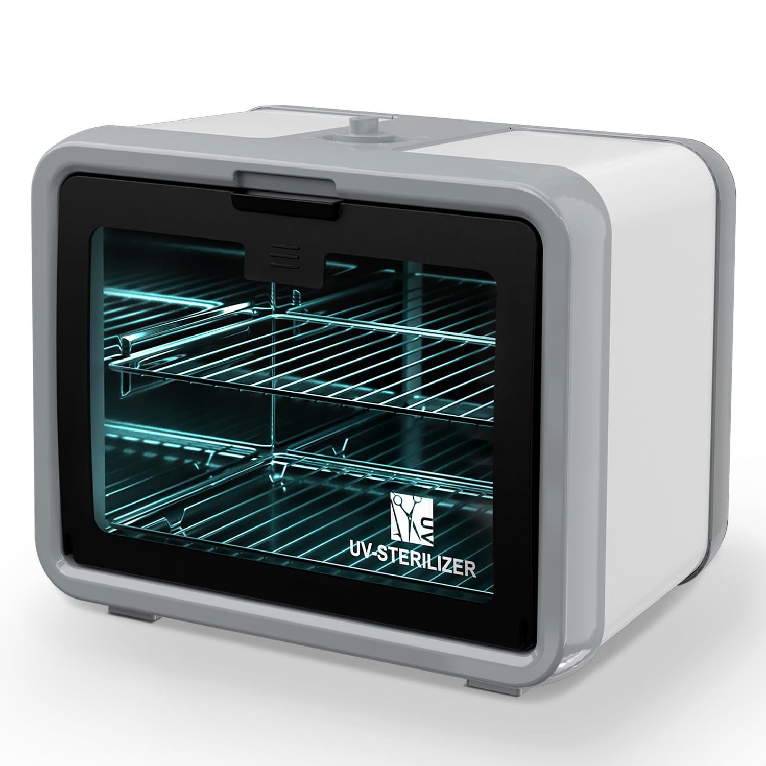 UV Sanitizer Cabinet Professional Disinfection Box 8L Capacity for Salon Tools, Manicure Set, Smartphones and Home Use (Gray) Light Gray