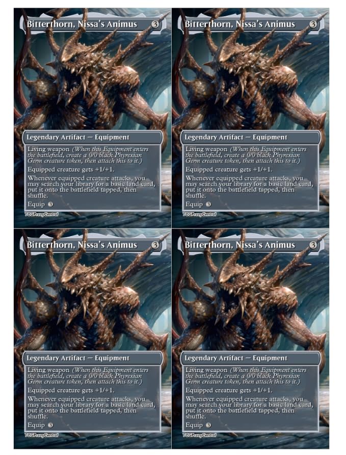 4x  Bitterthorn, Nissa's Animus  Anime  Full Art  Foil or Non-Foil (Non Foil) disponible en Yaxa Peru