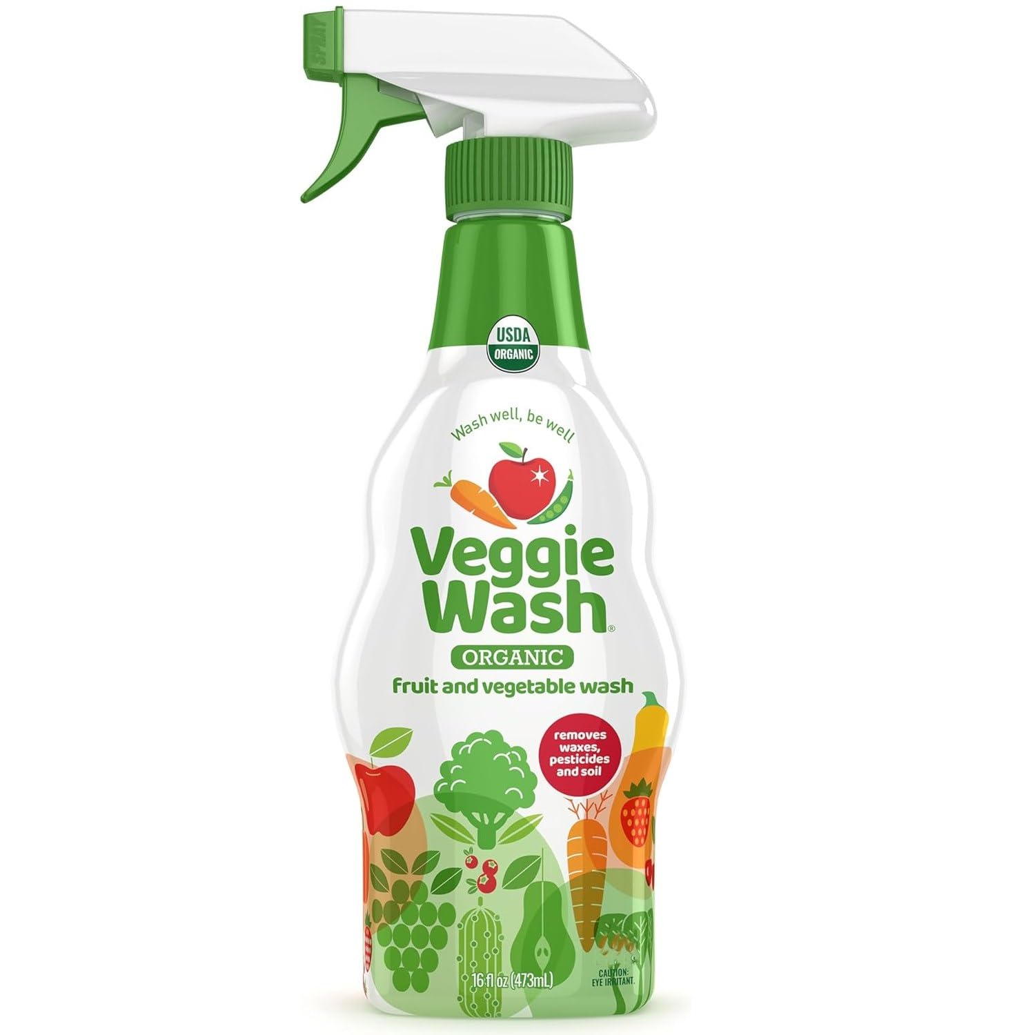 2 Pack Veggie Wash Organic Fruit and Vegetable Wash, 16 Fluid Ounce