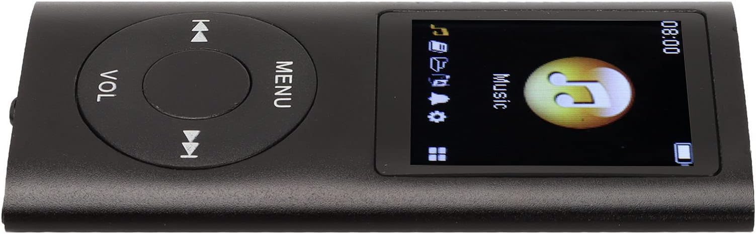 Mp3 Player Stylish Multifunctional Lo Sound Slim 1.8 I Lcd Sc Portable Mp3 Music Player Mp4 Player Mp3 Speler With Ruizu Players Enf Cheap Players' 64G Music Spotify (Black)