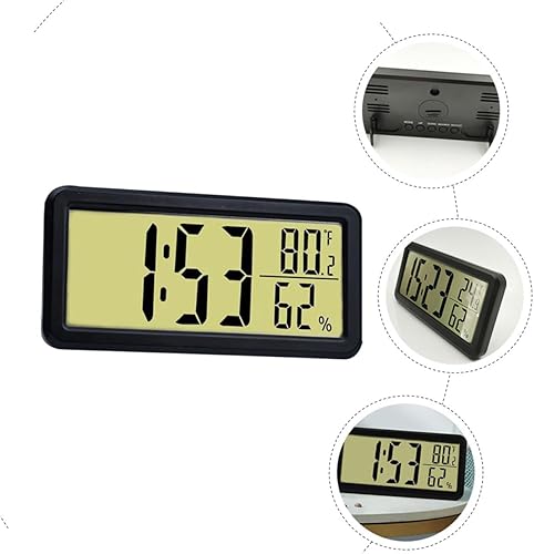 Miniatura 8 de BESPORTBLE Reloj despertador digital LED para dormitorio, reloj de fecha, pequeño despertador, reloj digital básico, decoración colgante de pared,