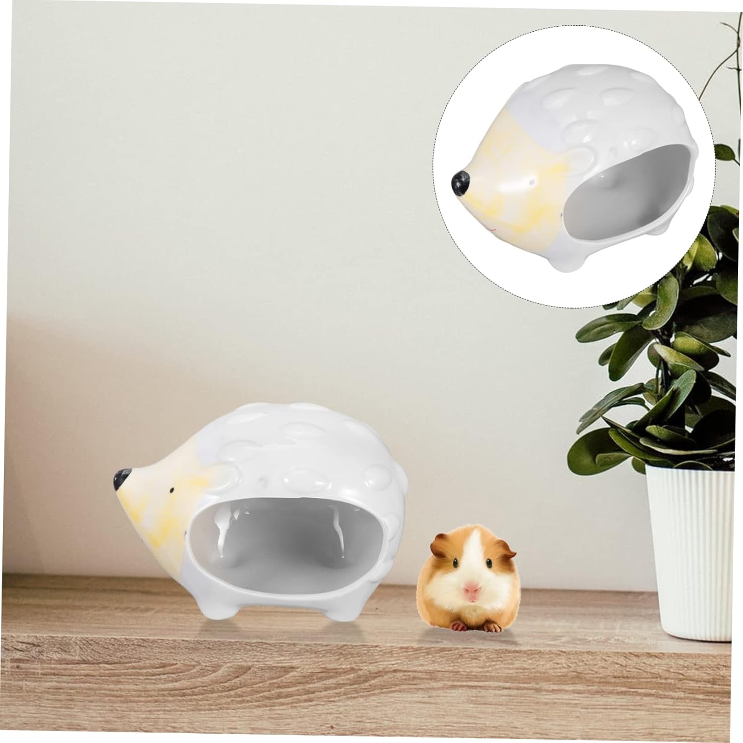 Yardwe Pet Summer Nest Ceramic Cooling House Hamster Guinea Pig Hedgehog Bed Chinchilla Bird Supply