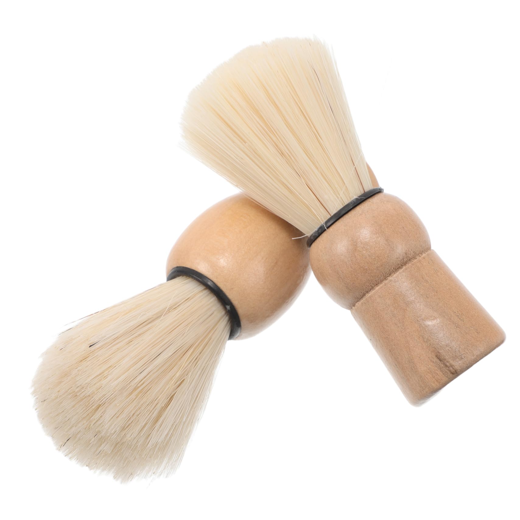 minkissy Performance Natural Hair Brush for Beard Gentle Bristles Wooden Handle Shaving Kit