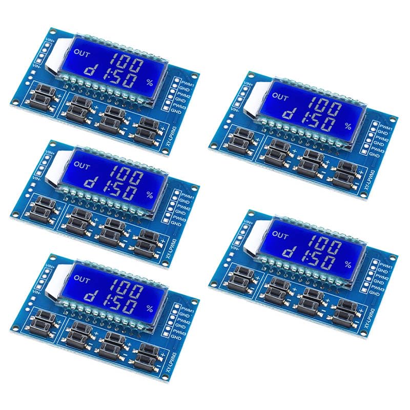 XY-LPWM Lot de 5 modules de réglage de cycle PWM à 3 canaux