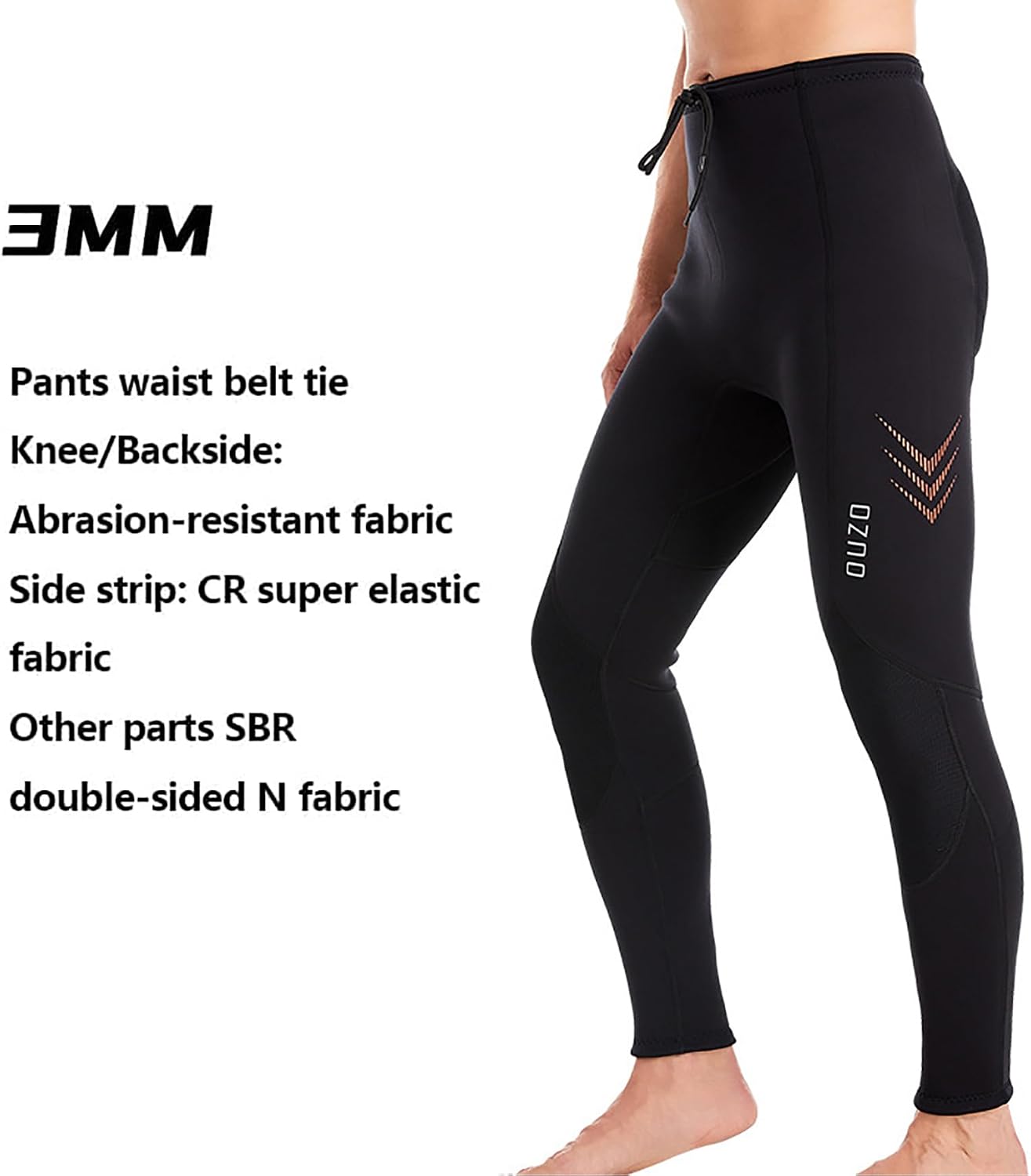 WYYHAA Wetsuit Pants for Men Women, 3Mm Neoprene Diving Bottoms with Elastic Waist, Thermal Long Wetsuit Trousers for Surfing, Kayaking, Swimming & Scuba