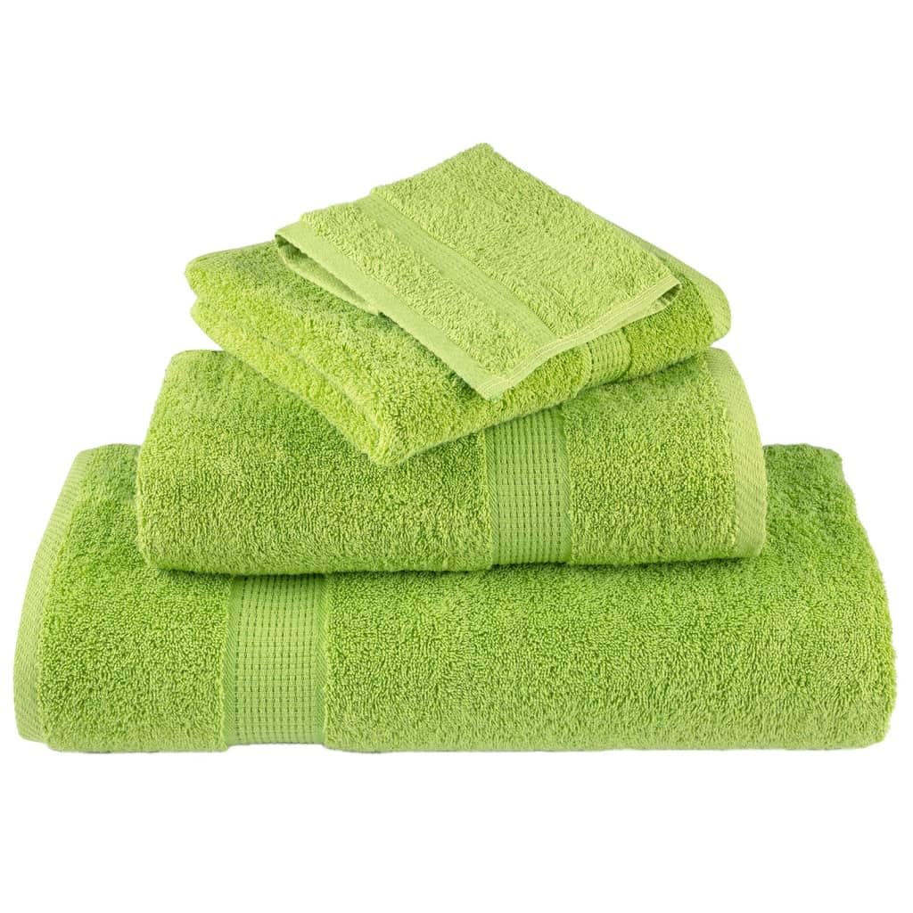 SOLUND Ręczniki do prania, 10 sztuk, zielone jabłko, 30 x 30 cm, 600 g/m², 100% bawełna, chłonne, puszyste, łatwe w pielęgnacji, do łazienki, sauny, sportu i wellness