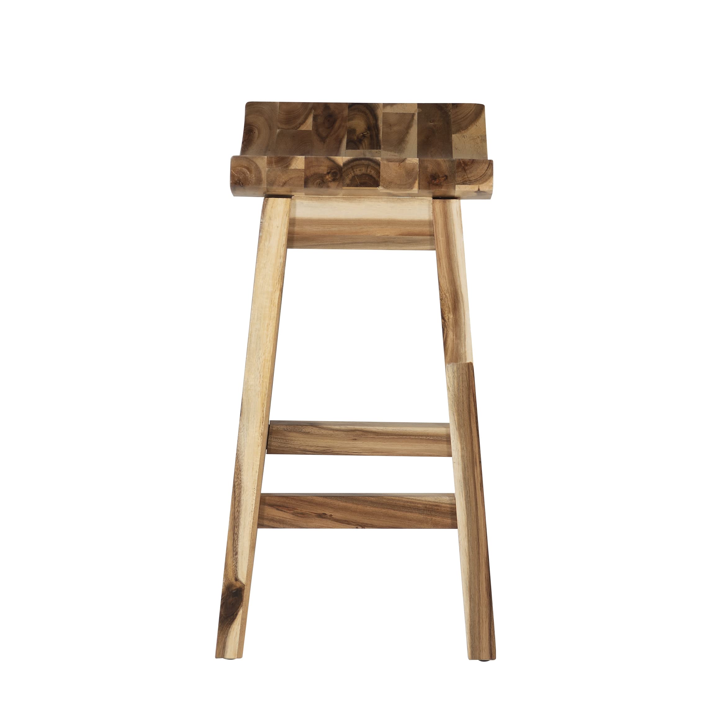 Powell Muebles Dale Saddle Bar Taburete Madera Natural 4
