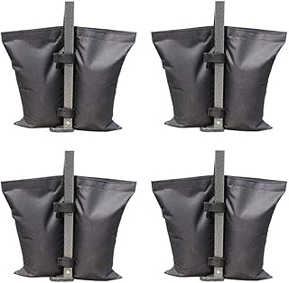 Dohappys - Set di 4 pesi per gazebo resistenti, di grado industriale 600D, per gambe del gazebo, sacchetti di sabbia per riparo da sole istantaneo, per esterni, tettoie, sacchi di sabbia senza sabbia