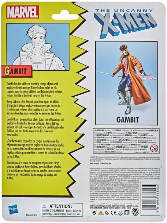 Miniatura 2 de Marvel Legends Retro Vintage Collection Figura de 6 pulgadas Spider-Man  X-Men X Hombre Gambit