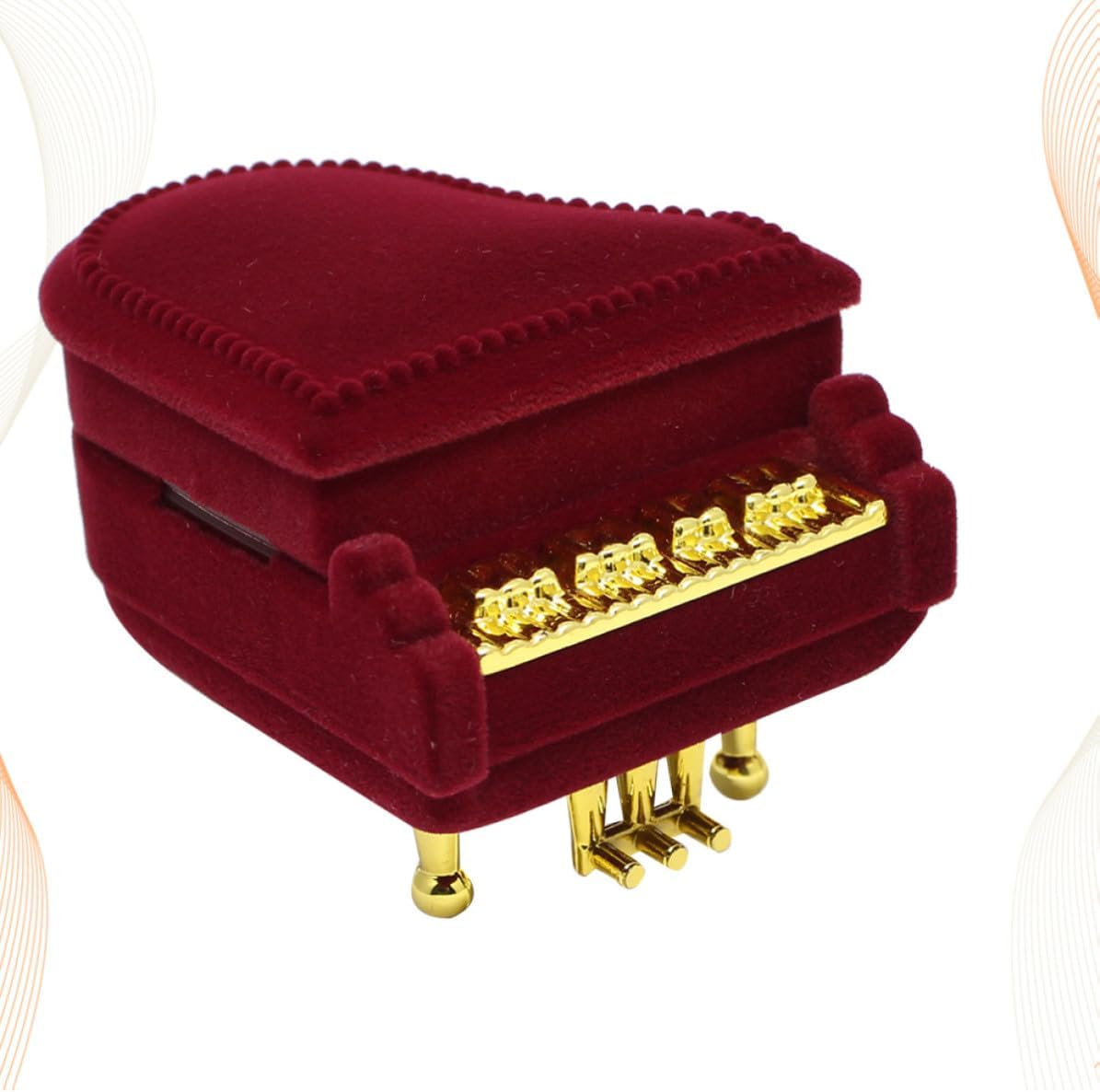 Piano Ring Box Flannel Jewelry Storage Organizer for Earrings image 5