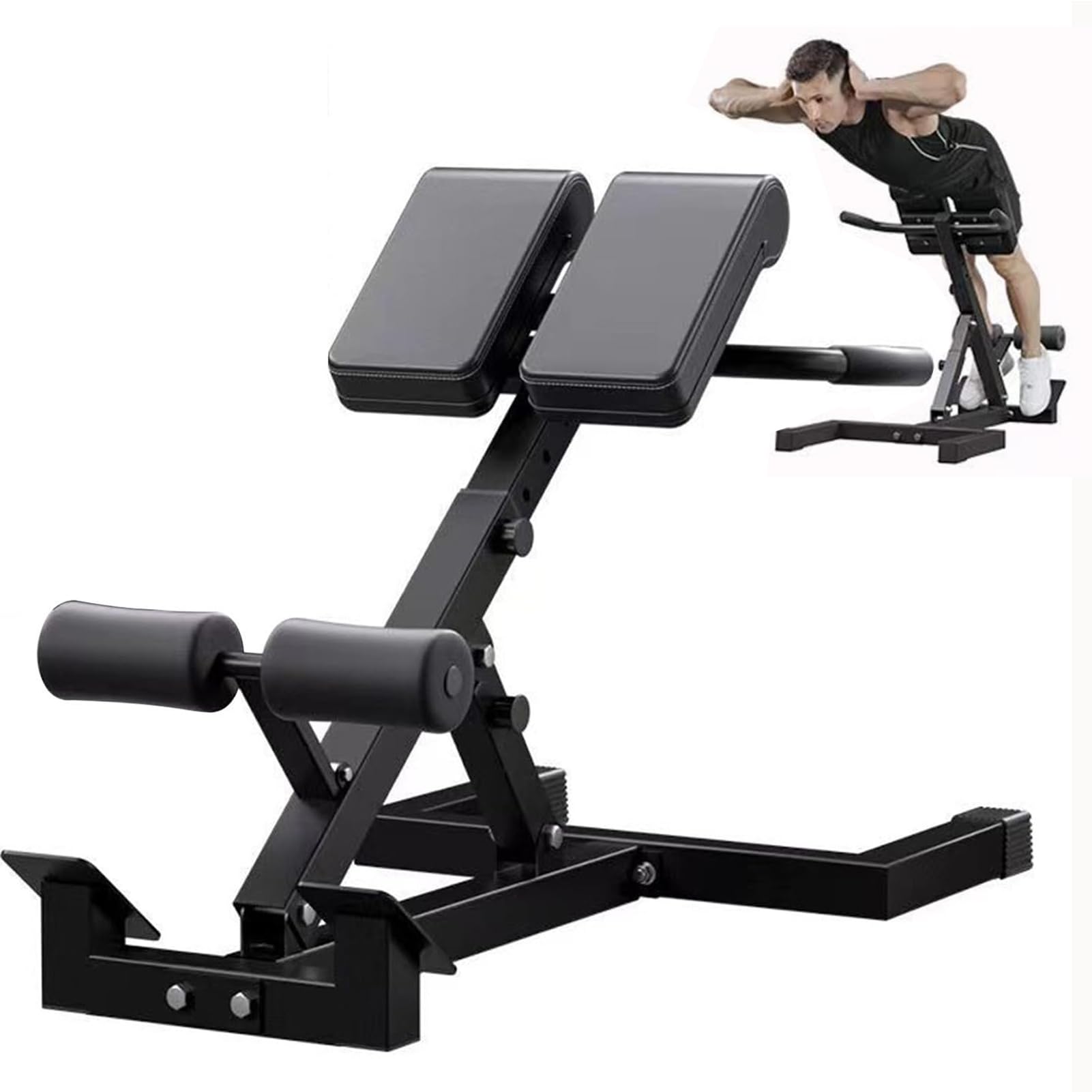 Chaise romaine robuste de 330 livres pour muscler le dos et les abdos sans encombrer l'espace