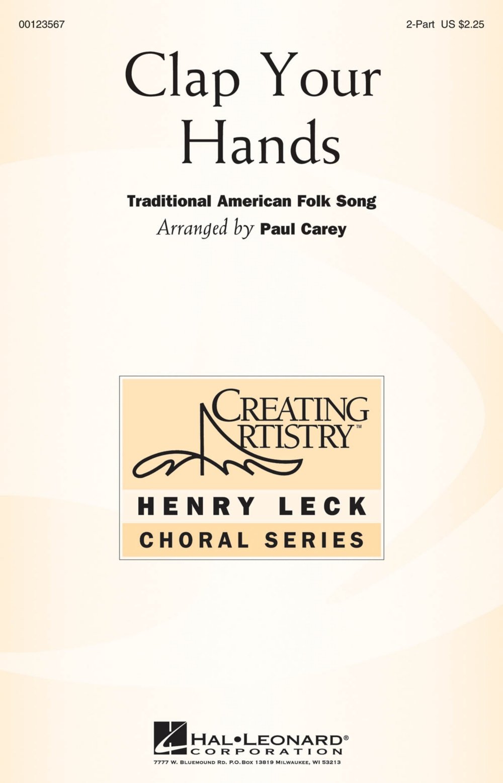 Clap Your Hands choral score 2-part partition facile chœur