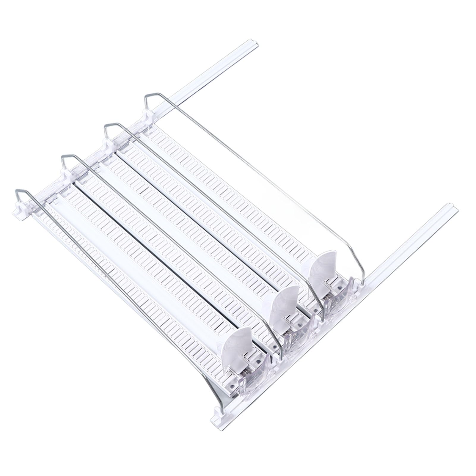 Dispensador de bebidas para nevera, dispensador de latas de refresco ajustable de 38 cm para latas de cerveza y pop, paquete de 3, organizador de bebidas para refrigerador, deslizamiento