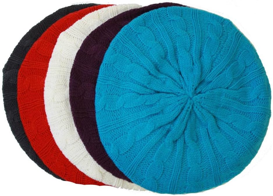 TOP HEADWEAR Cable Fashion Knit Beret (2 Pack)