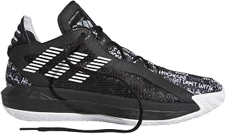 adidas Dame 6 Black/White/Black Basketball Shoes (FU6807) Black Size:
