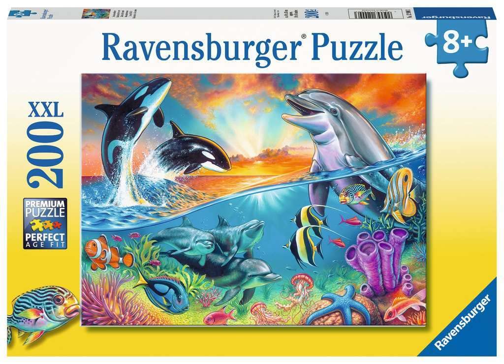 Ravensburger- Ozeanbewohner Elefante, Tigre Puzzle da 200 Pezzi, Colore Giallo, 500, 12900