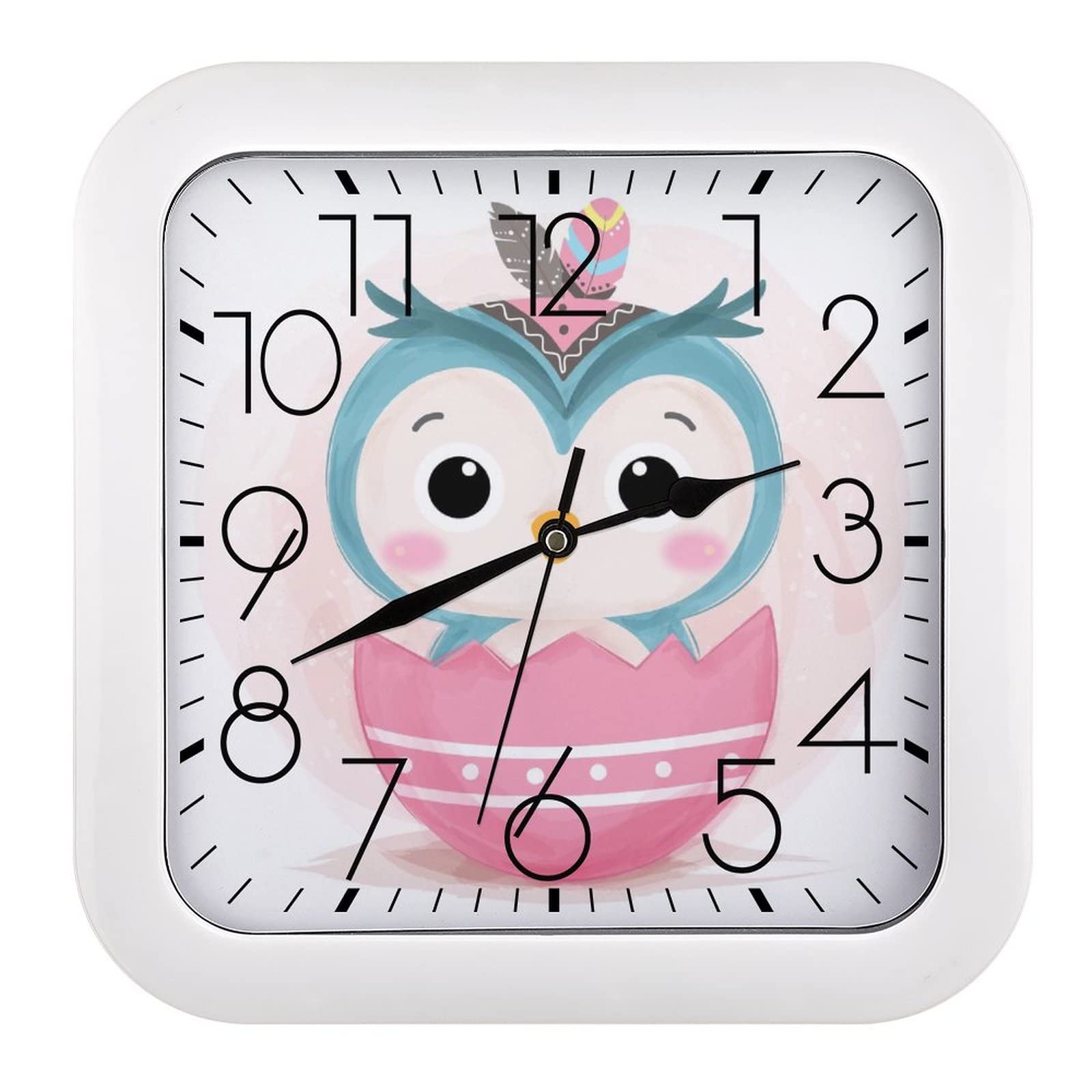 Pendule murale silencieuse hibou moderne pour décorer la classe ou l'école
