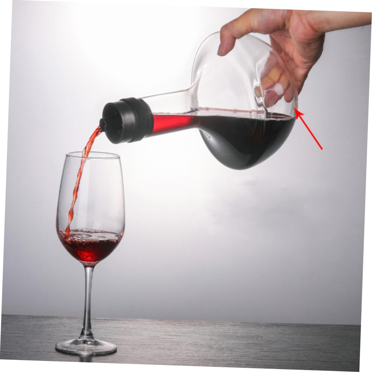 Alipis Decantador de Vidrio Transparente de Decantador de Vino Rápido Hogar de Vidrio para Doméstico para Servir Vino Tinto