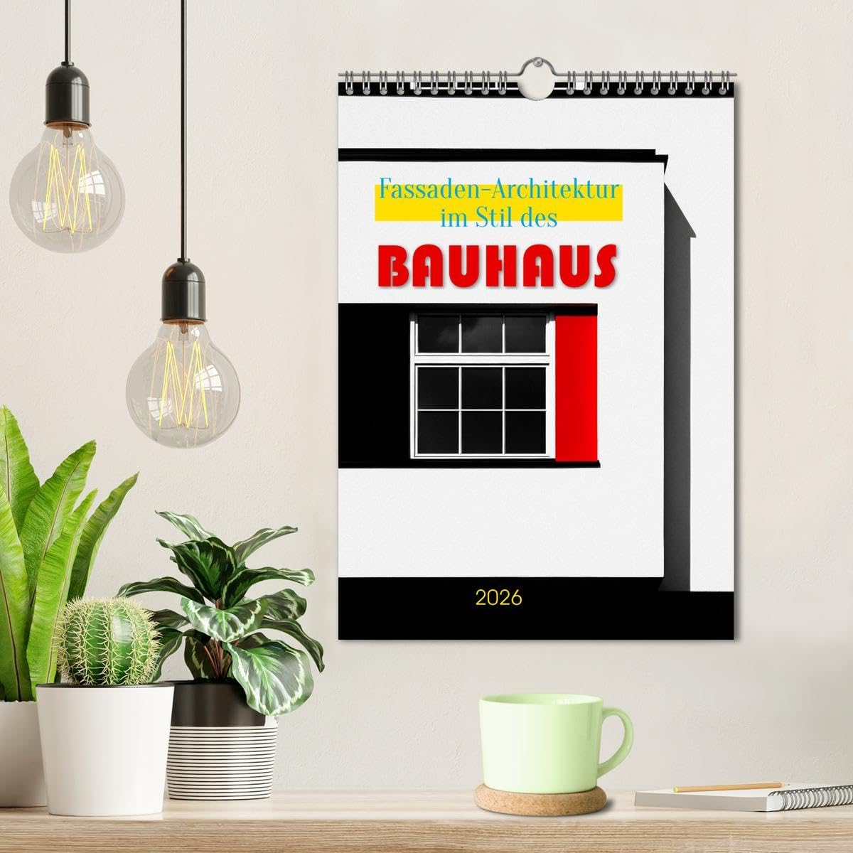 Façade architecture in the BAUHAUS style, US-Version (Wall Calendar 2026 DIN A4 Portrait), CALVENDO 12 Month Wall Calendar