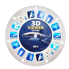 WARM FUZZY Toys 3D Viewfinder (Shark) - Viewfinder for Kids & Adults, Classic Toys, Slide Viewer, 3D Reel Viewer, Retro, Vintage Toys with 3 Reels - Contains 21 High Definition 3D Images