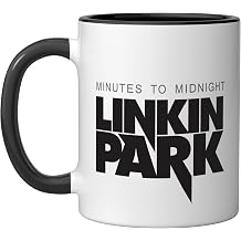 Linkin Park Minutes to Midnight Classic Logo Ceramic Mug, Black/White