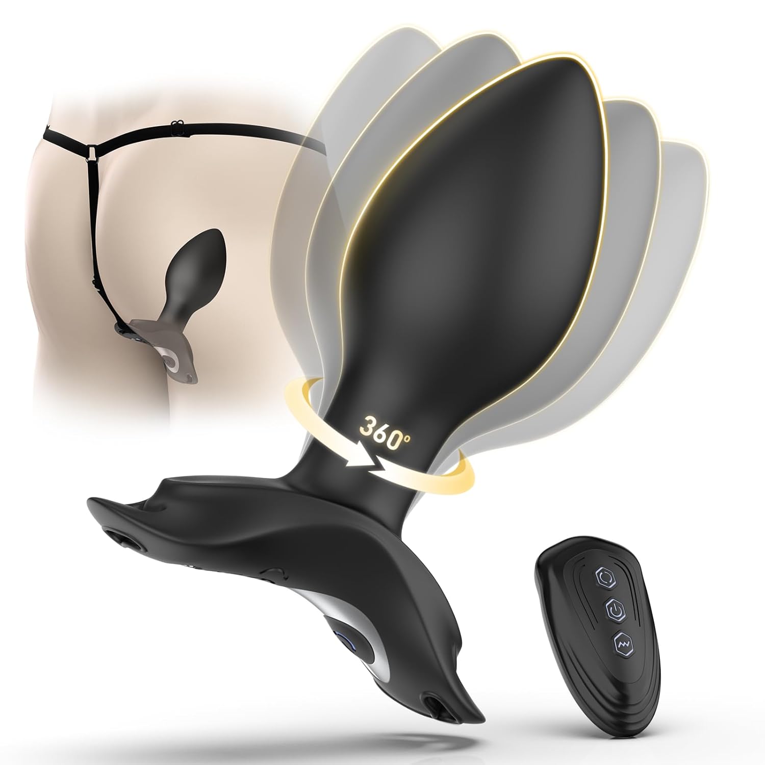 Rumpo Prostate Massager Anal Plug Vibrator Remote Control Male Sex Toy Wearable Butt Plug Vibrating with 10 Vibration