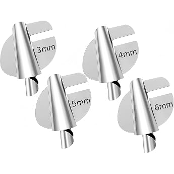 Pack of 4 Presser Foot for Rolled Hems 3/4/5/6/7/8/9/10 mm Universal Sewing Machine Accessories Presser Foot for Home Industrial Stainless Steel Sewing Machine Hems Sewing Accessories 3 mm 4 mm 5