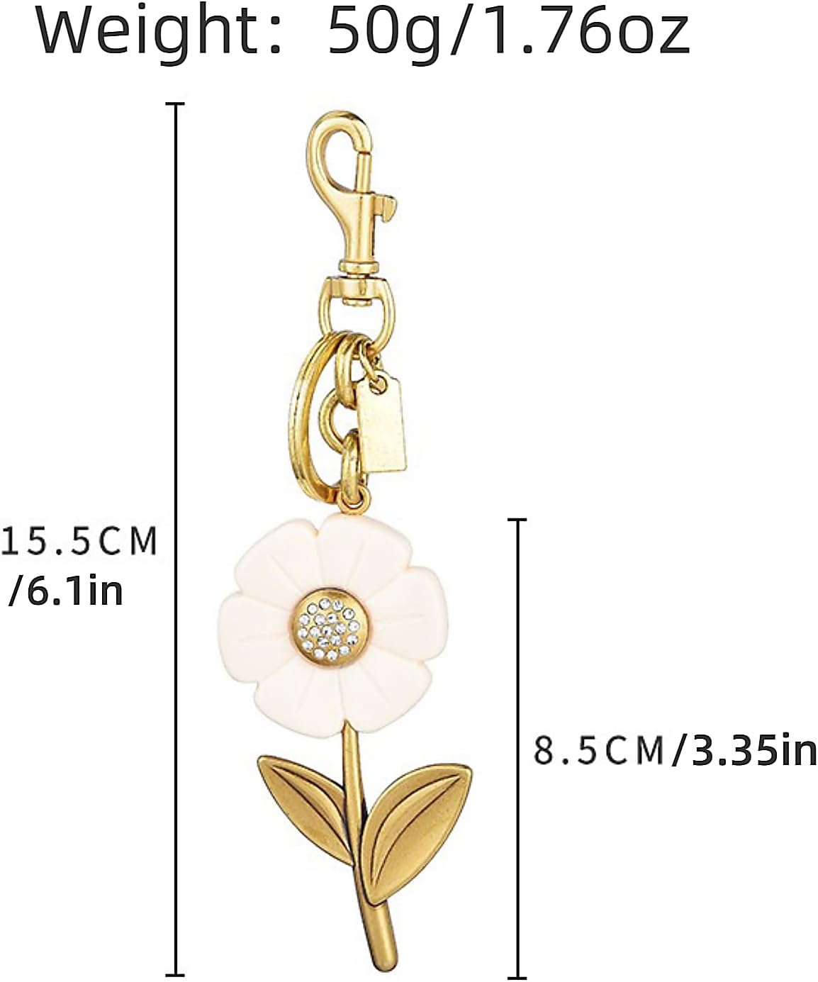 Flower Keychain for Women，small daisy Charms Keychain，Bag & Purse Charms for Handbags & Backpacks Accessories