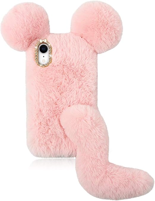 Fluffy iphone xr case Clearance