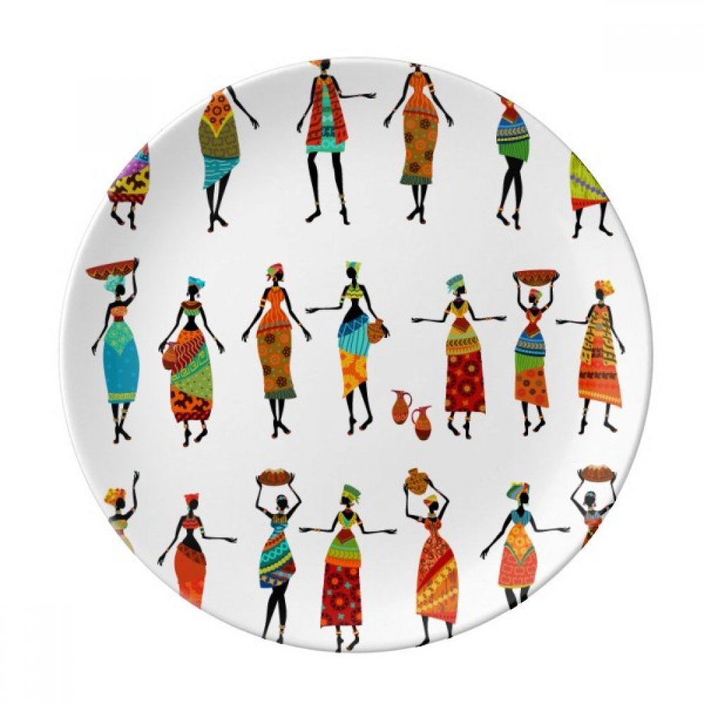 Assiette décorative en porcelaine totem africain idée cadeau femme tendance