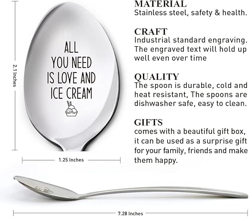 Miniatura 2 de Cuchara para amantes de los postres, regalos para mujeres y hombres, mi cuchara de tiramisú, regalos de cumpleaños de Navidad para niños, niñas,