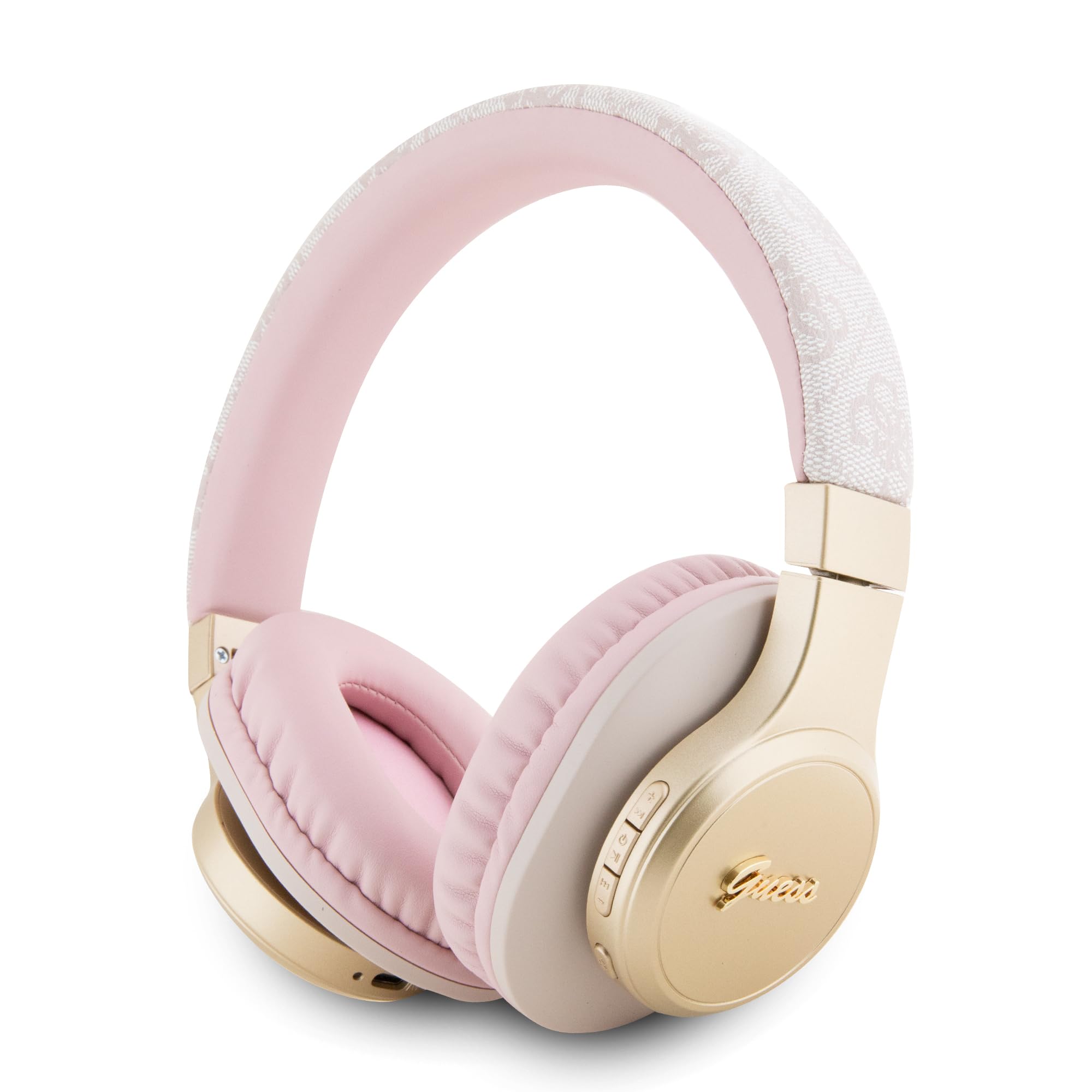 Casque Audio Sans Fil Guess Bluetooth 5.3, Noir, Effet Saffiano, Arceau Ajustable - Neuf