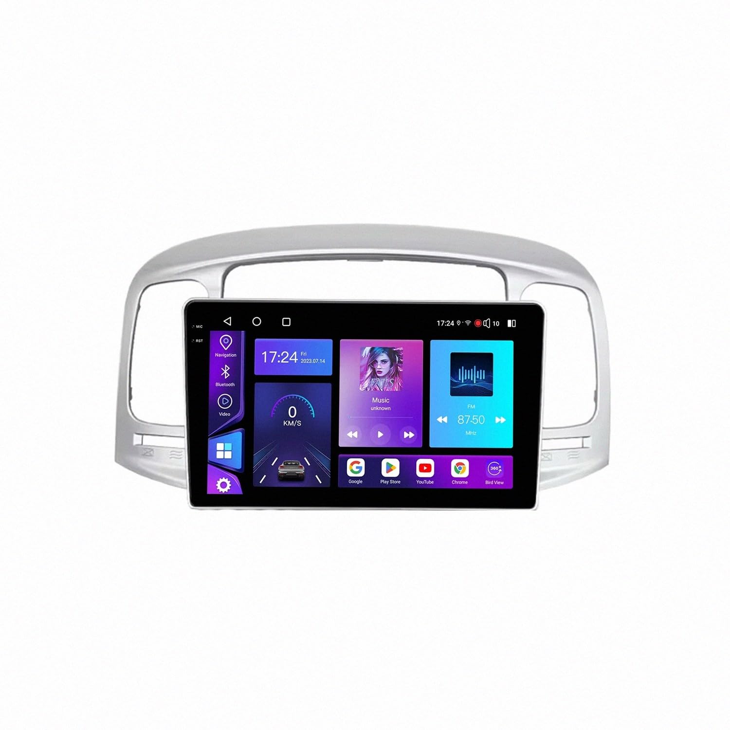 Radio Coche Bluetooth para Hyundai Accent 2011 con Cámara de Visión 8