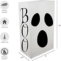 Vista 5 de LumaBase Bolsas de plástico Luminaria, Ghost - Juego de 12