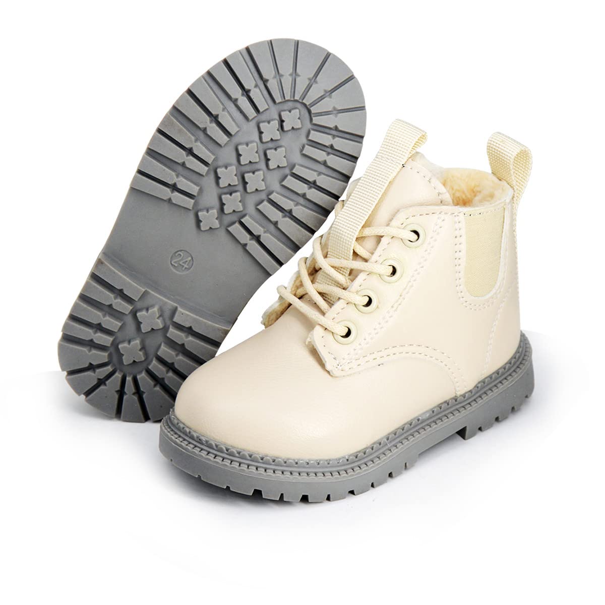 TIMATEGOToddler Boys Girls Hiking Boots Waterproof Non Slip Warm Winter  Ankle Oxford Shoes Kids Rain Snow Boots(Toddler/Littler Kid)