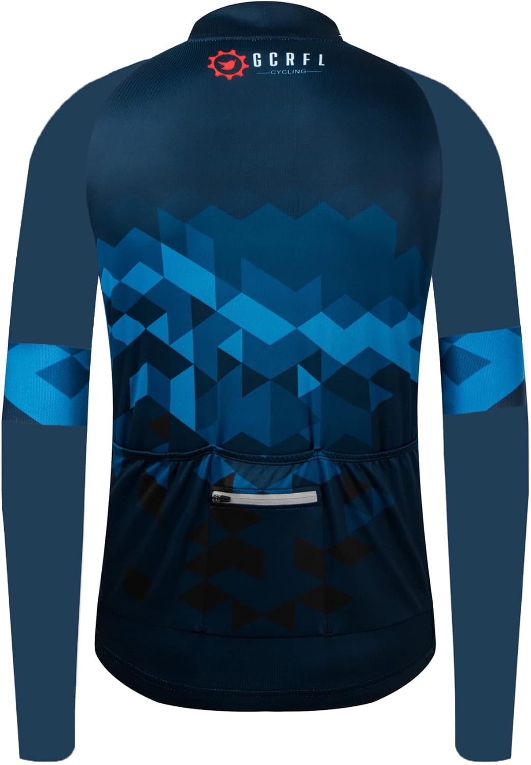 GCRFL Men's Cycling Jersey Long Sleeve Biking Shirt with 3+1 Zipper Pocket Breathable Quick Dry Bicycle Jersey - Image 2
