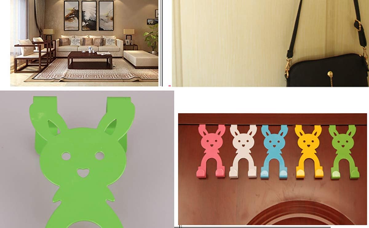 eywlwaar Cute Over The Door Hooks Sturdy Metal Single Hooks for Hanging Coats,Towels,Clothes and More 5 Pack - Image 3