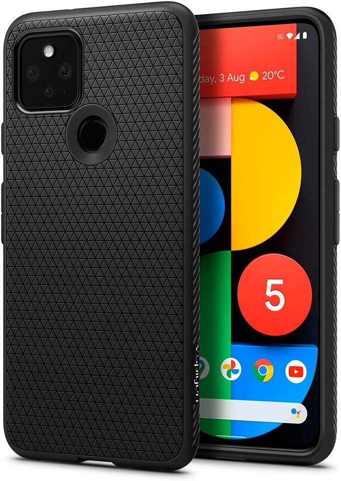 Spigen Liquid Air Designed for Pixel 5 Case (2020) - Matte Black