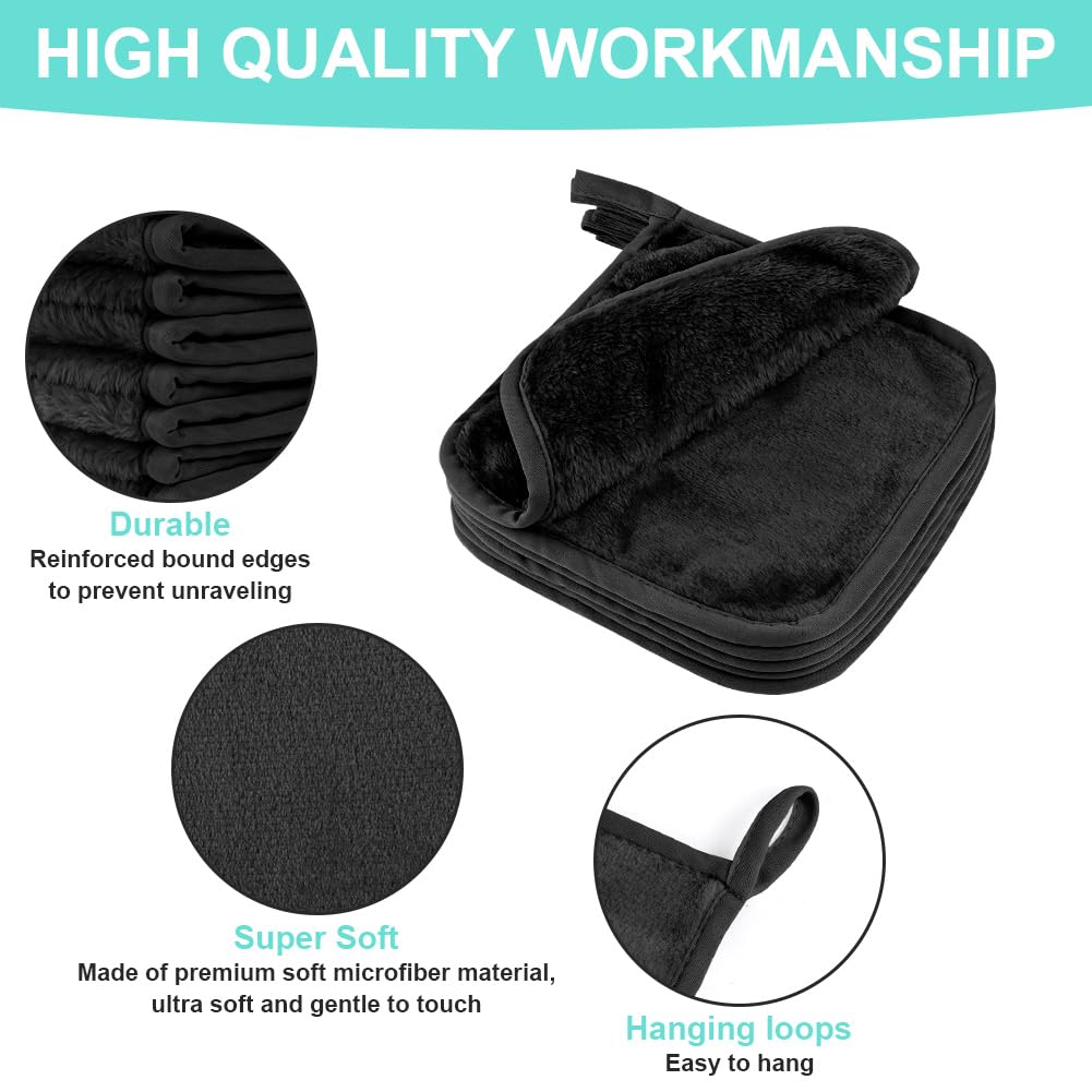 URAQT 6 Pack Face Cloths Make Up Remover - Image 3