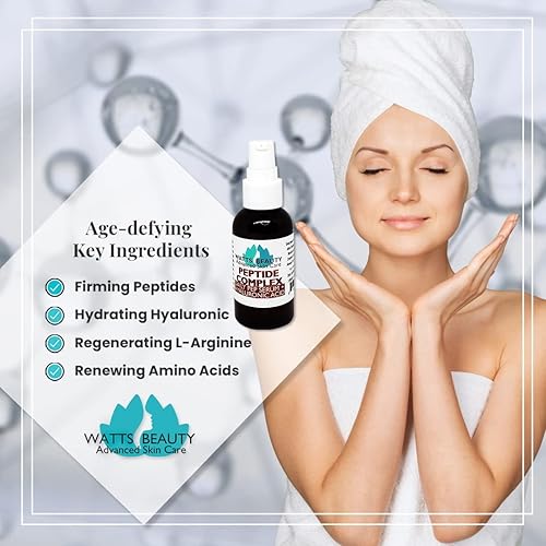 Miniatura 3 de De Watts Beauty, péptido afirmante de arrugas y estimulador de colágeno con ácido hialurónico, L-arginina, péptido potente, fabricado en los EE. UU.