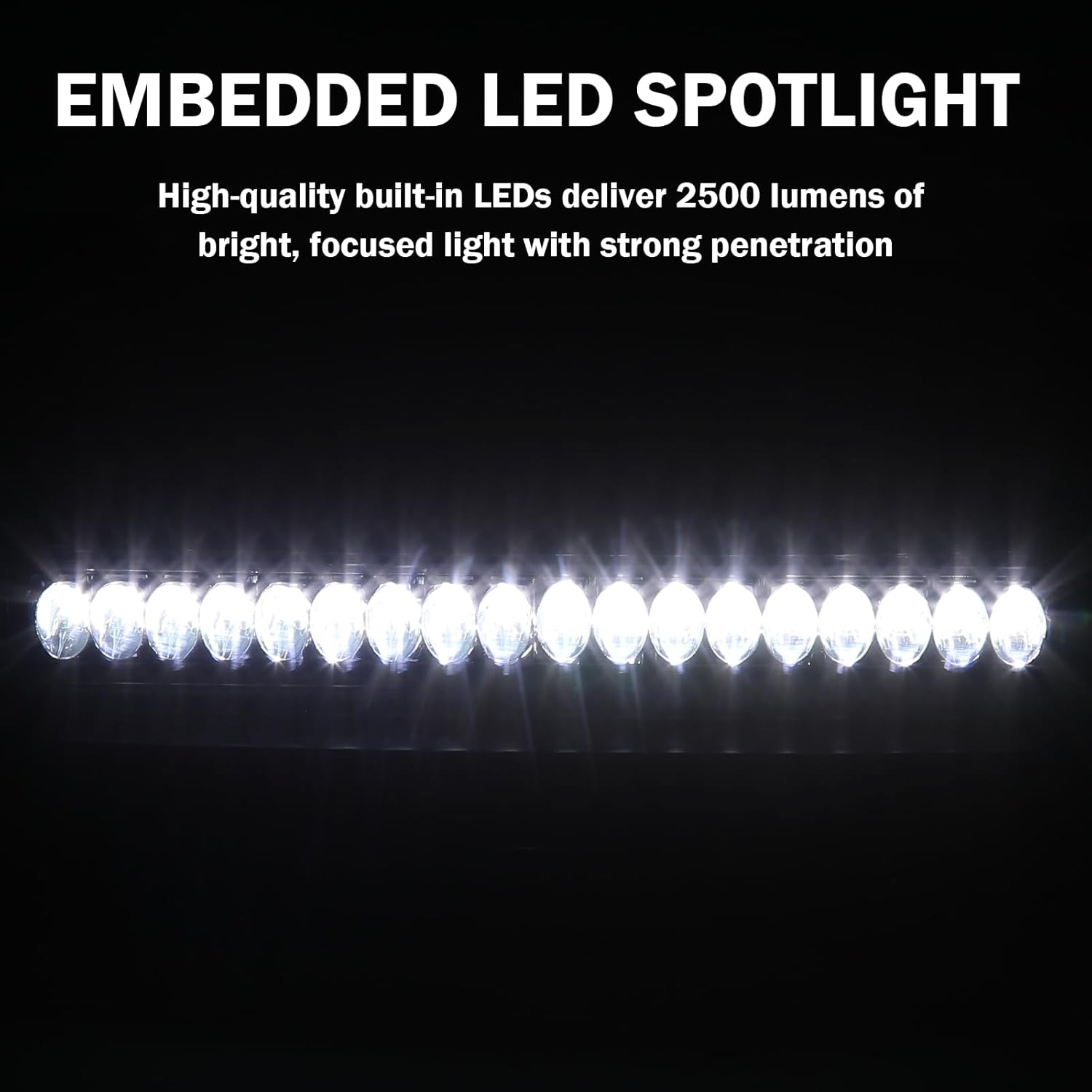 Sport Hood Scoop with LED Spotlight for Pioneer 700 2P 4P 14-25, Black PP Front Hood Cover with LED Auxiliary Light for Honda Pioneer 700-2 700-4 2014-2025 Accessories