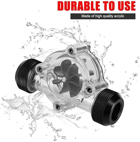 Miniatura 3 de Indicador de medidor de flujo, indicador de medidor de puerto de rosca G14" con 8 impulsores, indicador de flujo para refrigeración por agua de