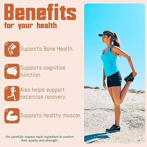 Miniatura 7 de Health Dose Triple Magnesium Complex 1000 mg  Mezcla de L-treonato, bisglicinato, citrato y malato  Apoyo para la relajación muscular, el sueño y la