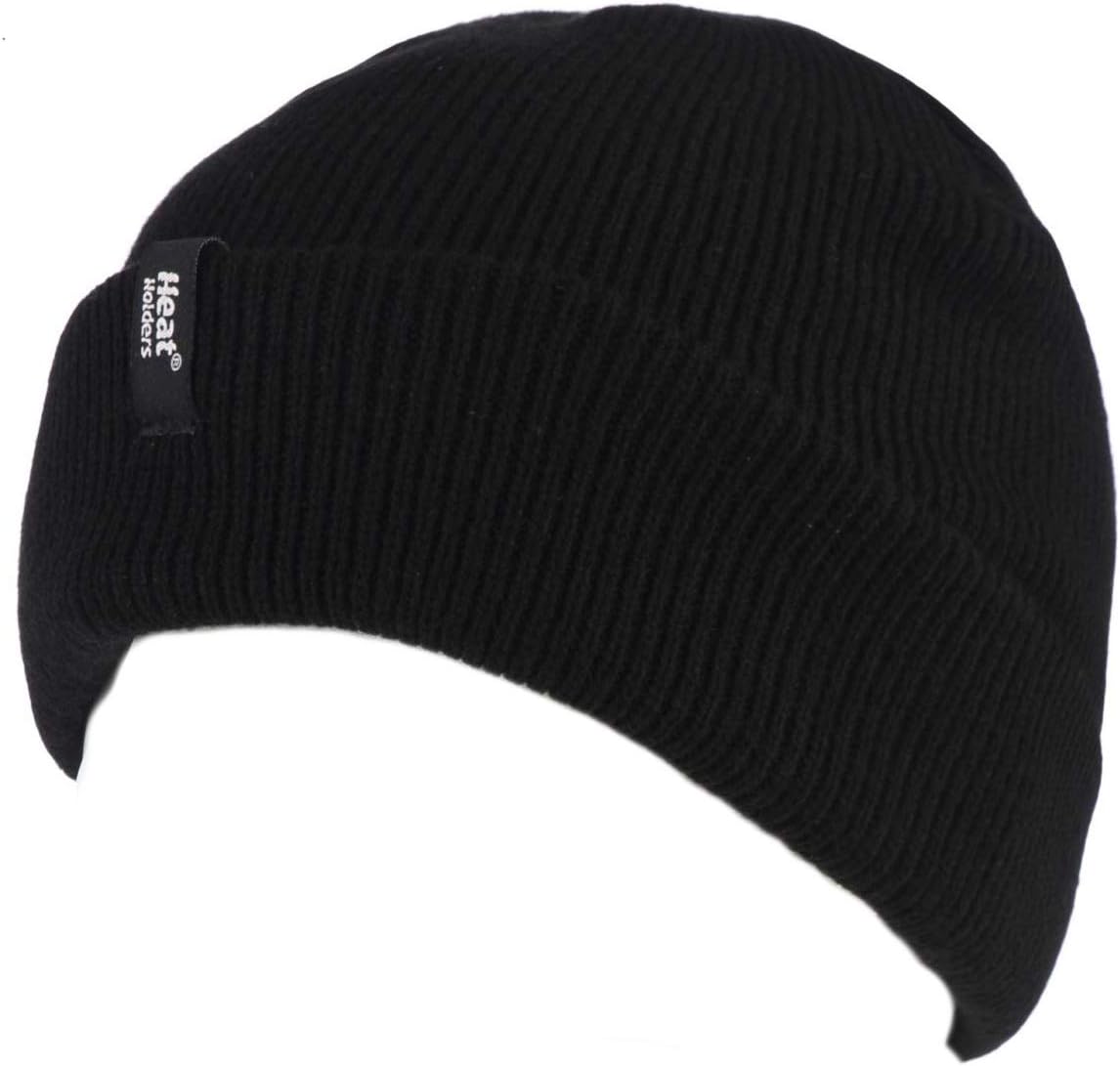 HEAT HOLDERS Cappello Termico Uomo – Caldo Berretto Invernale Con Fodera In Peluche – Tog 3.4 (Nero)