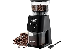 Ollygrin Conical Burr Coffee Grinder - Premium Electrical Burr Grinder with Digital Timer