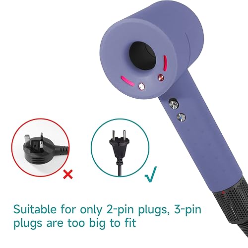 Miniatura 5 de Funda de silicona para secadora de pelo Dyson protectora, lavable, suave, a prueba de golpes, antiarañazos, para viajes, accesorios de secadora de