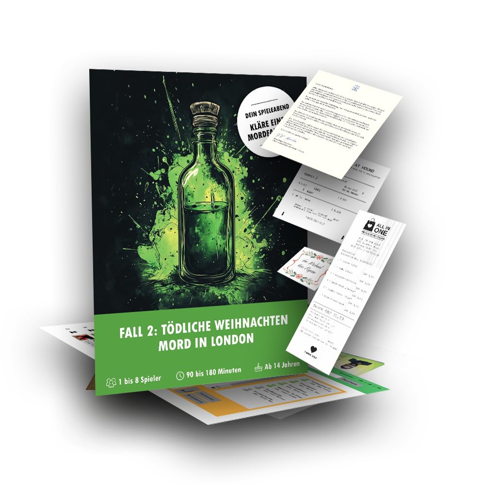 KrimiGames® Fallakten Spiele - Realistisches Crime Game für zu Hause - Krimi-Spiele für Erwachsene - 3 spannende Kriminalfälle lösen (3 für 2 Deal) - Mordfall lösen Spiel für 1-6 Personen ab 14 Jahren