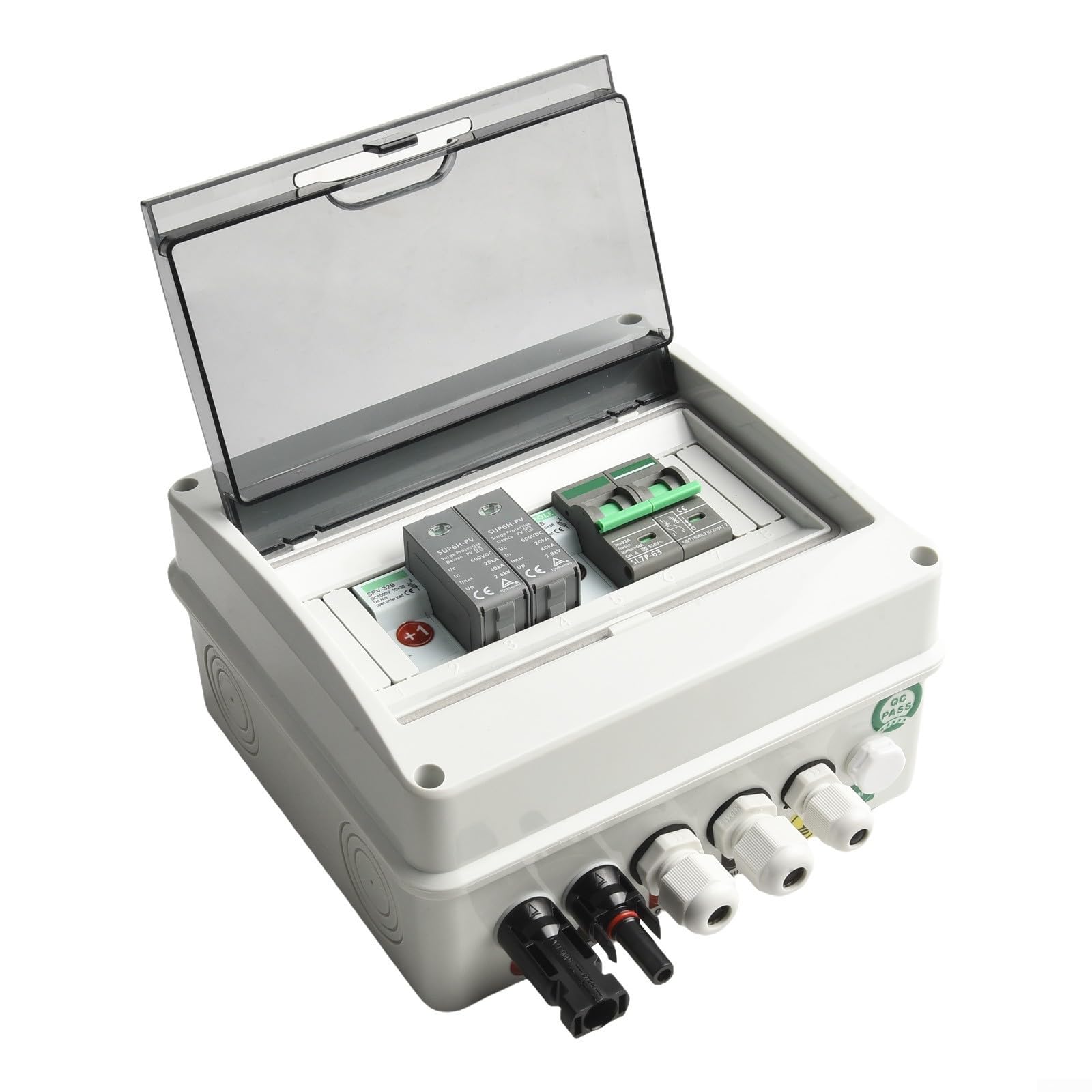 PV Combiner Box,550V Solare Fotovoltaico Combiner Box,1 In1 Out 1 String Solar PV Combiner Box,IP65 impermeabile solare PV Combiner Box